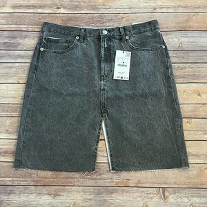 Zara Womens Jean Denim Mini Skirt Split Front Gray L 30 $49.90